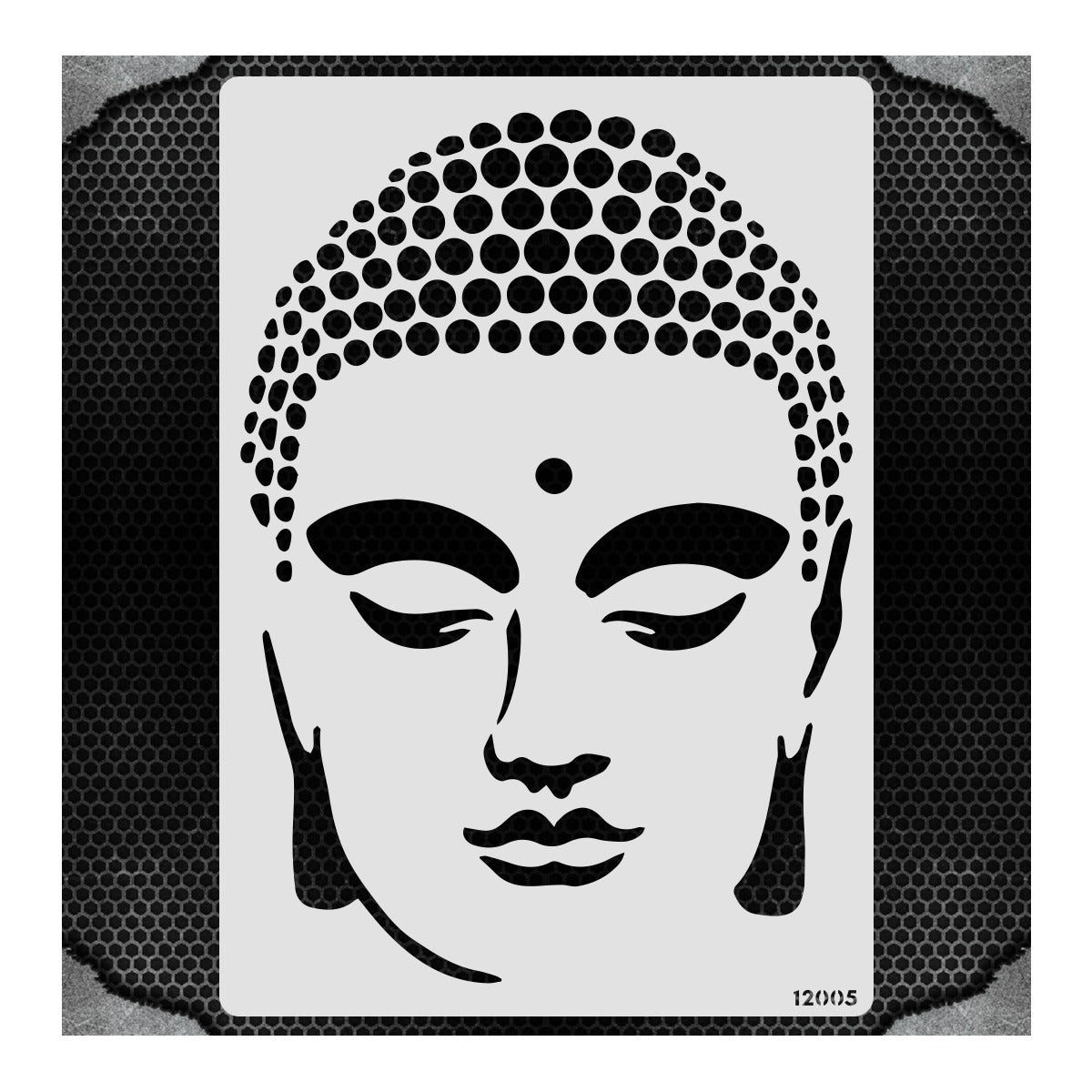 Buddha face stencil