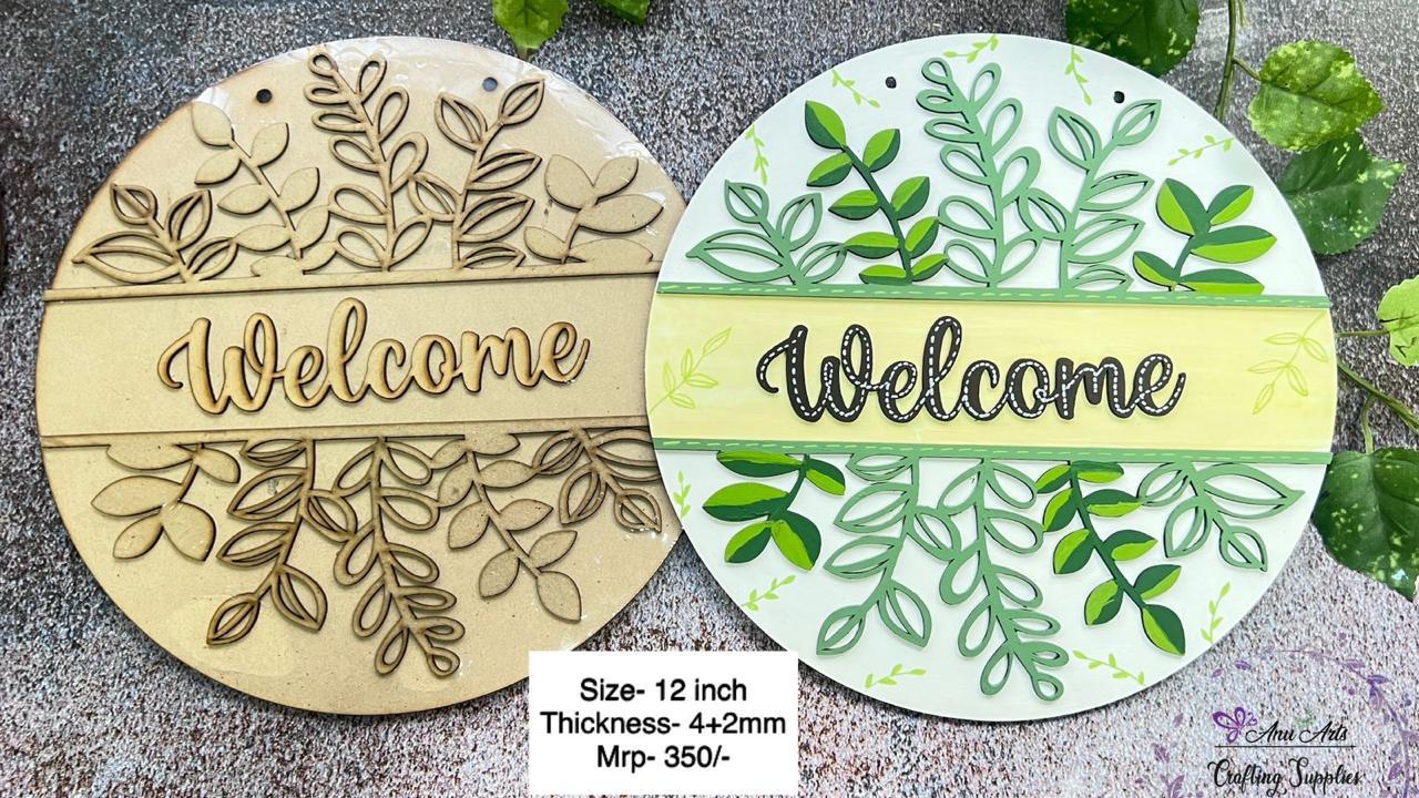 Welcome board- Leaf