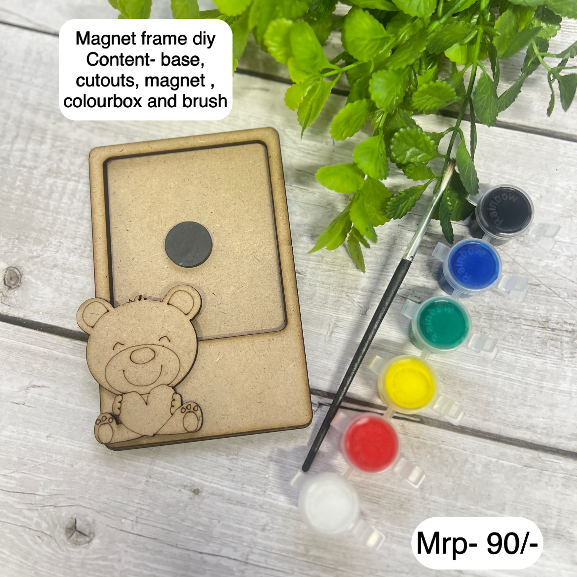 Teddy mini frame magnet diy