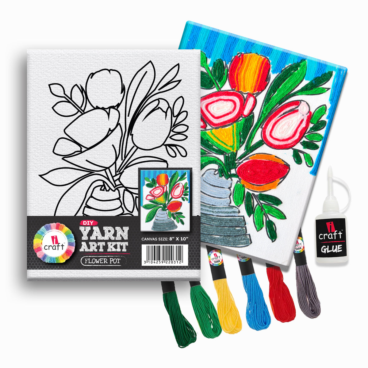 YARN ART KIT - Flower pot