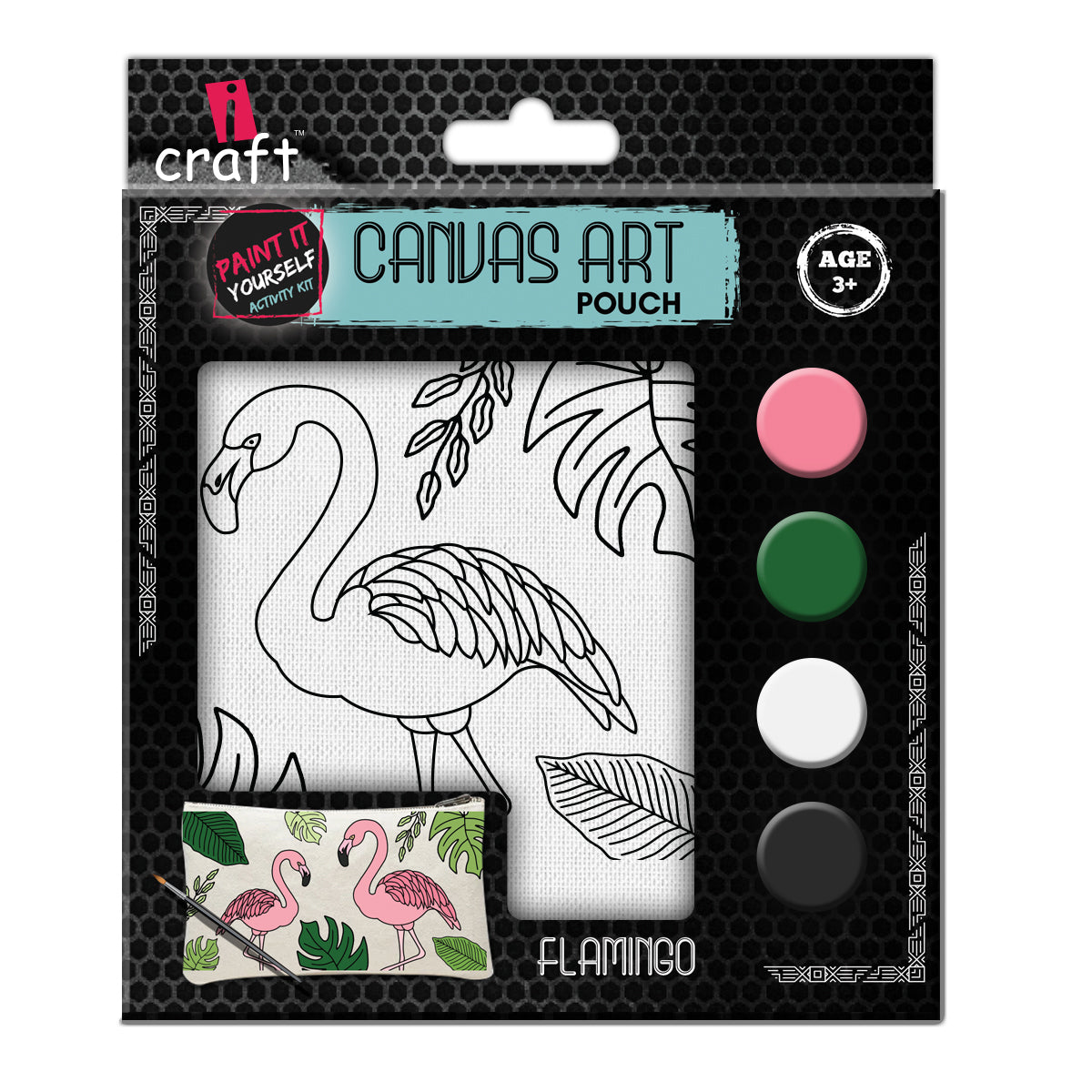 CANVAS POUCH- FLAMINGO
