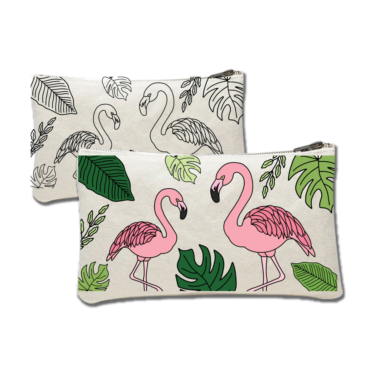 CANVAS POUCH- FLAMINGO