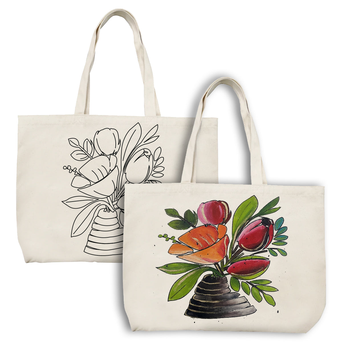 iCraft DIY Canvas Tote Bag - Paint It Yourself Activity Kit DIY