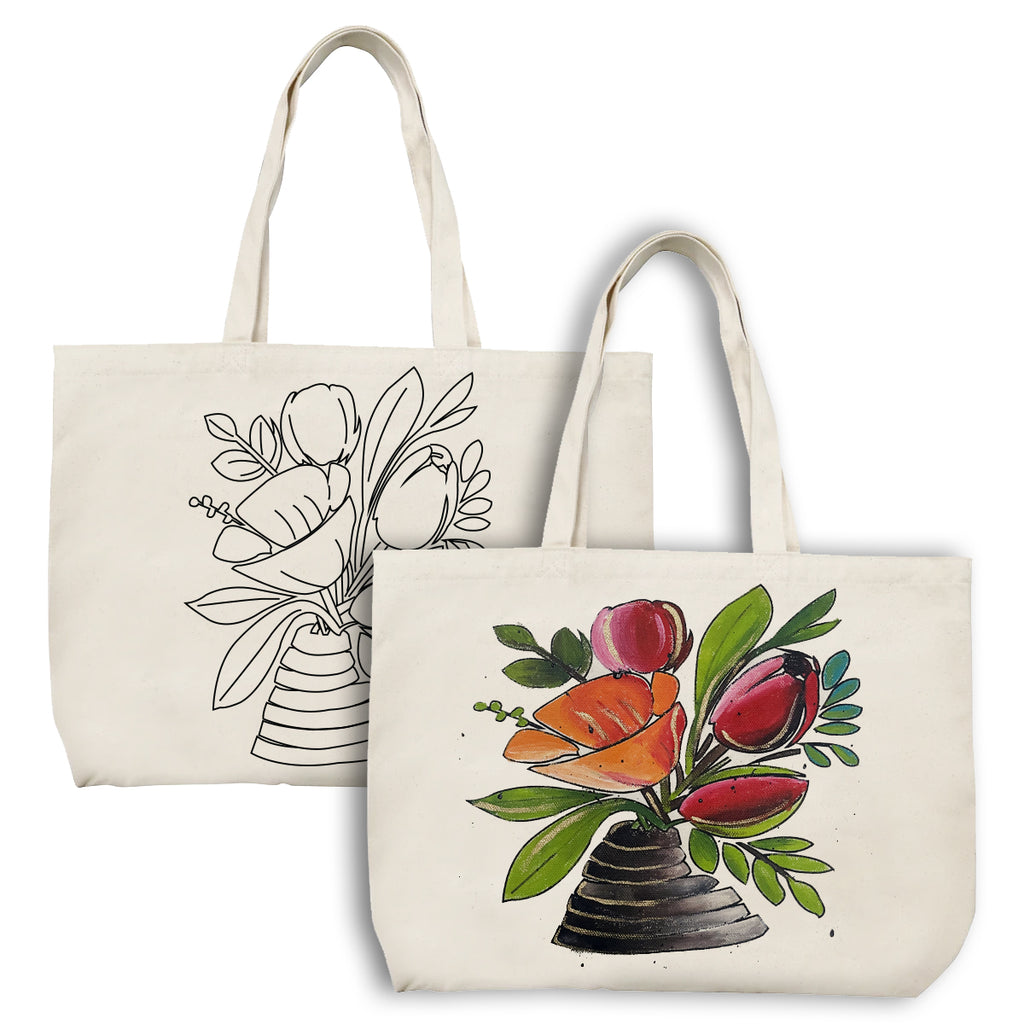 Tote bag diy- flower