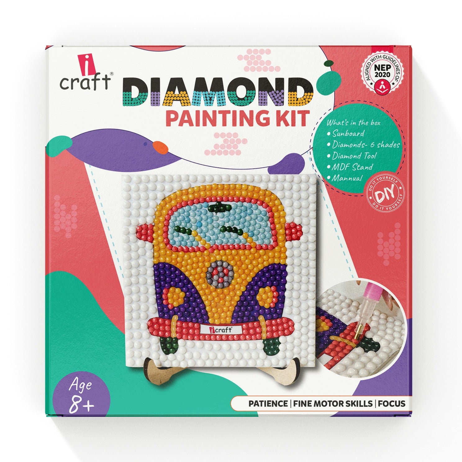 Diamond painting kit - Improves focus