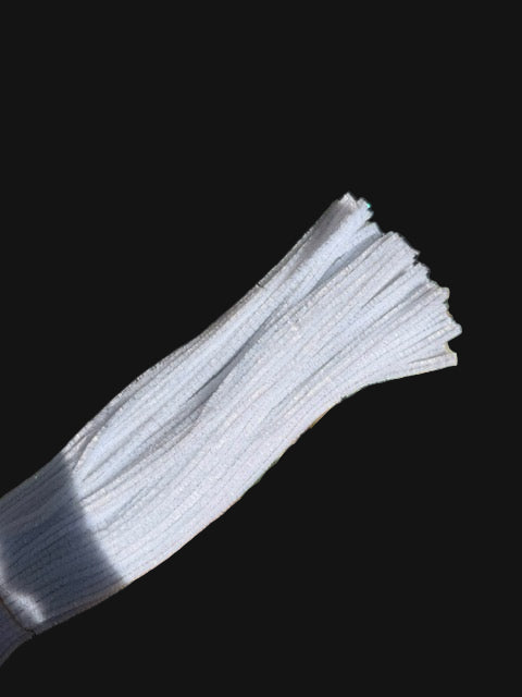 WHITE GLITTER PIPE CLEANER