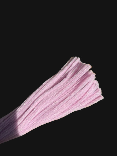 PASTEL PINK GLITTER PIPE CLEANER