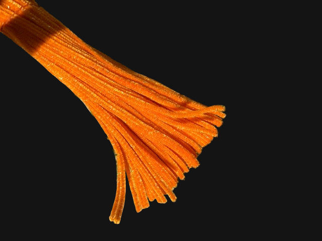 ORANGE GLITTER PIPE CLEANER