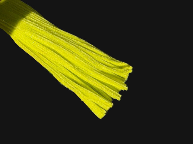 NEON YELLOW GLITTER PIPE CLEANER