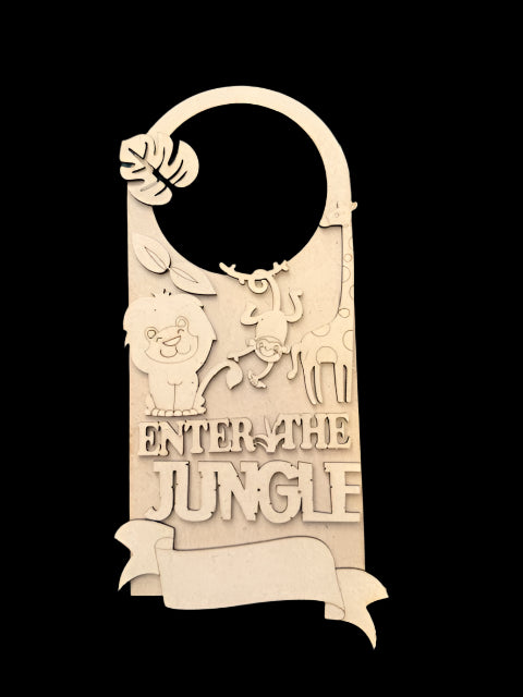 Enter the jungle - door hanger