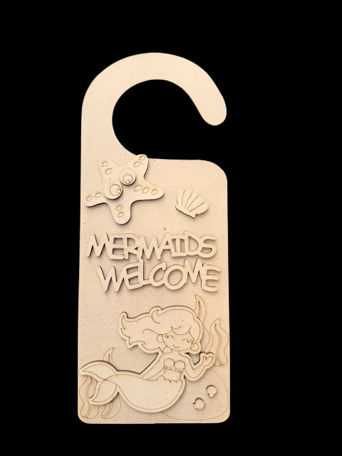 Mermaid welcome - door hanger