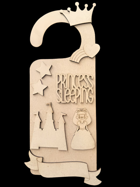 Princess sleeping - door hanger