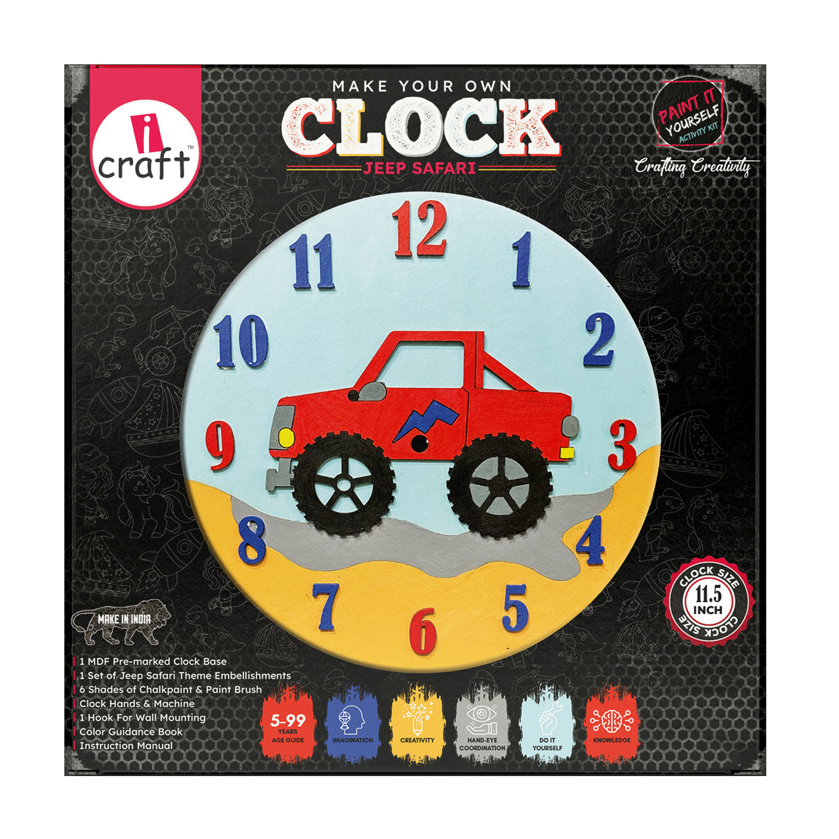 Clock diy kit - jeep