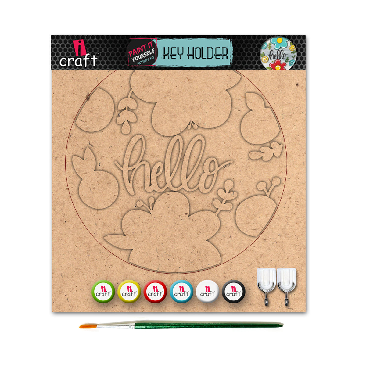 FLORAL HELLO KEYHOLDER DIY
