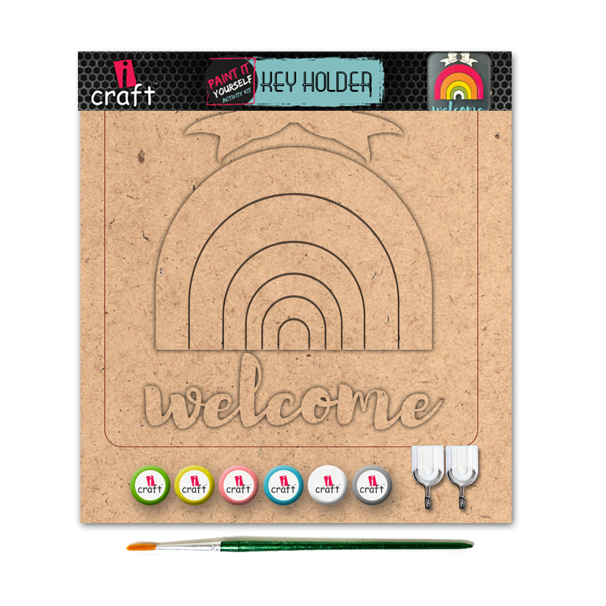 WELCOME RAINBOW  KEYHOLDER DIY