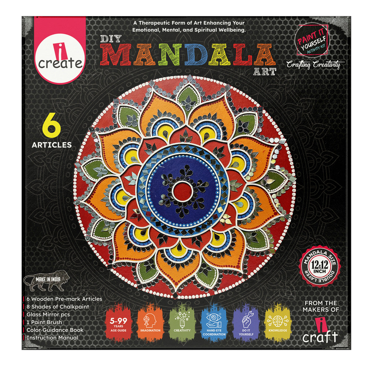 6 in 1 mandala art home decor kit