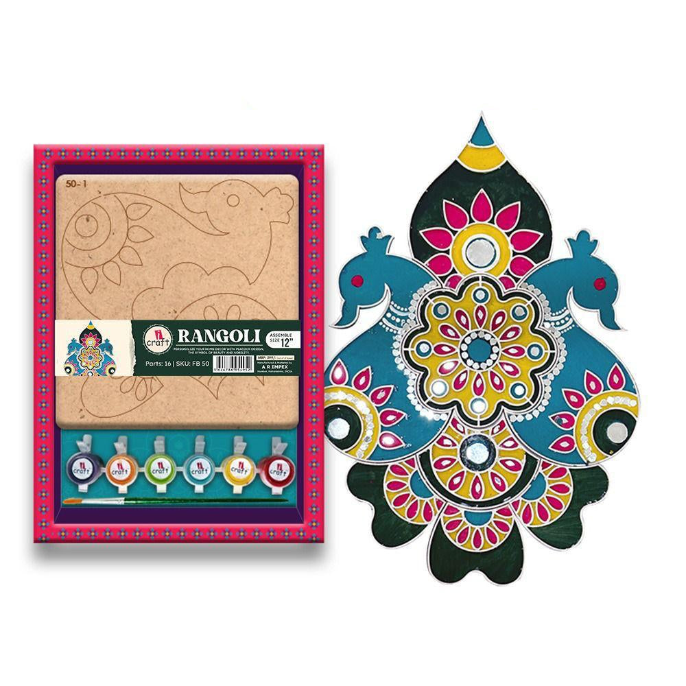 DIY Rangoli Kit (MOTIF PEACOCK-FB 50)