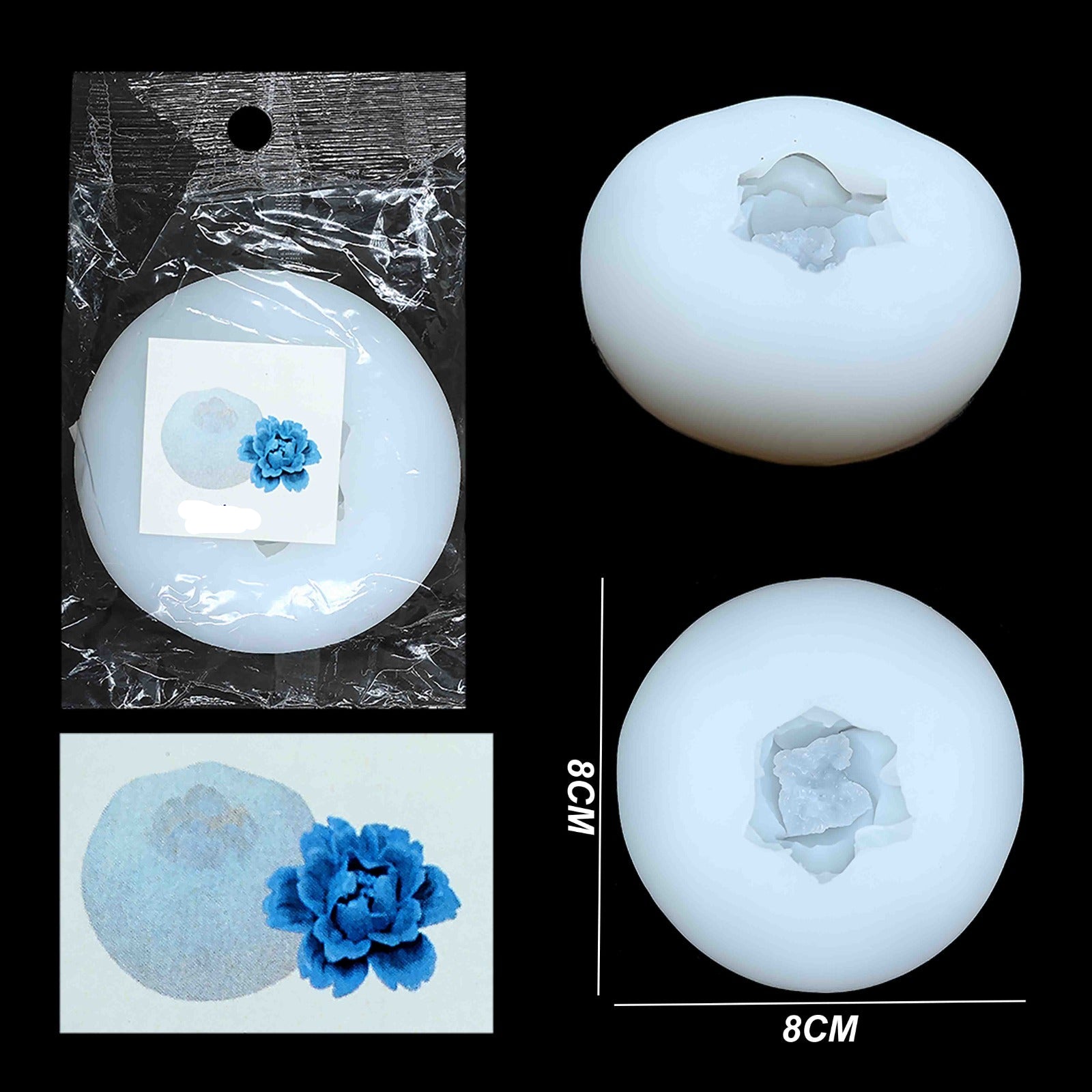 Blue flower mould