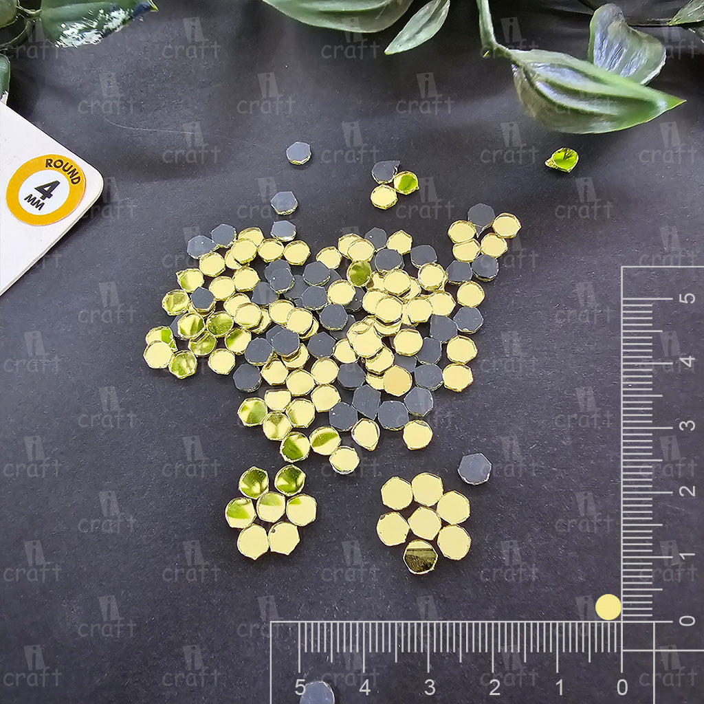 Round gold 4 mm