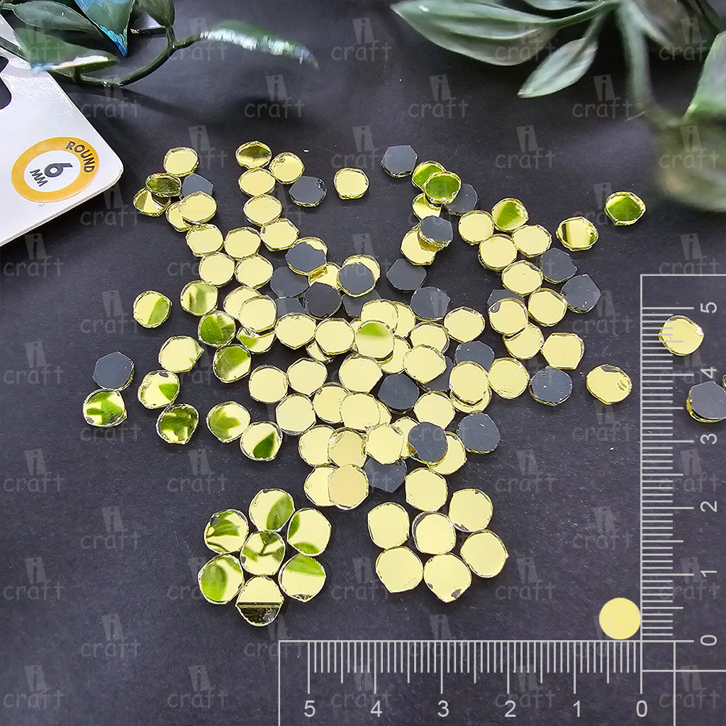 Round gold 6mm