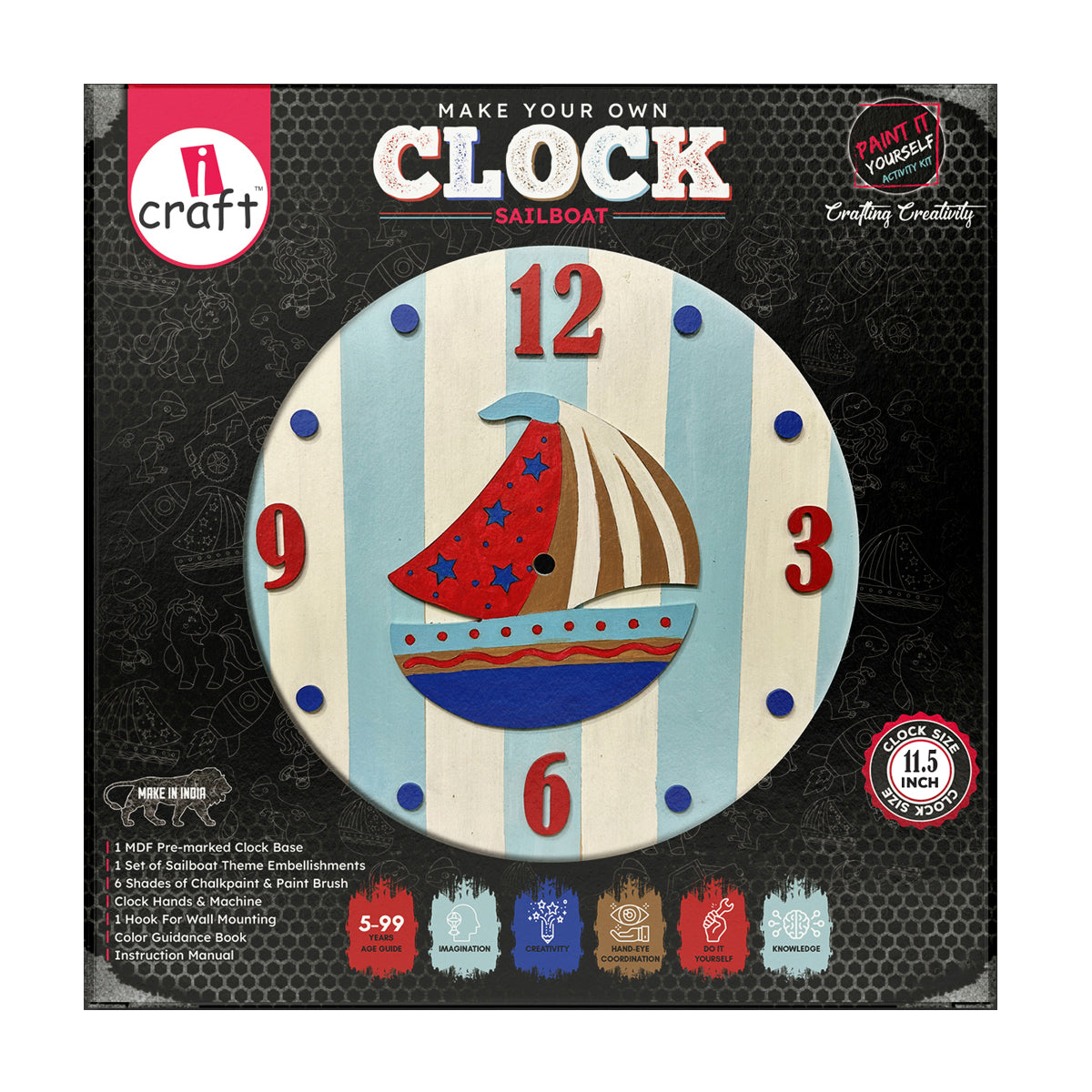 Clock diy kit- sail boat