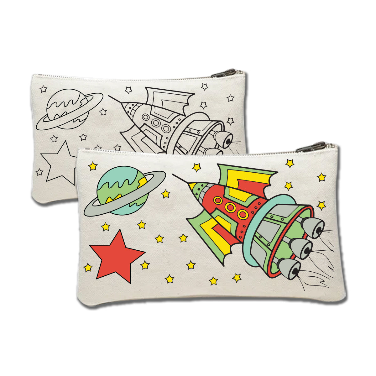 CANVAS POUCH- SPACESHIP