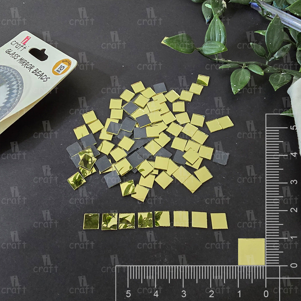 Square 10 mm gold