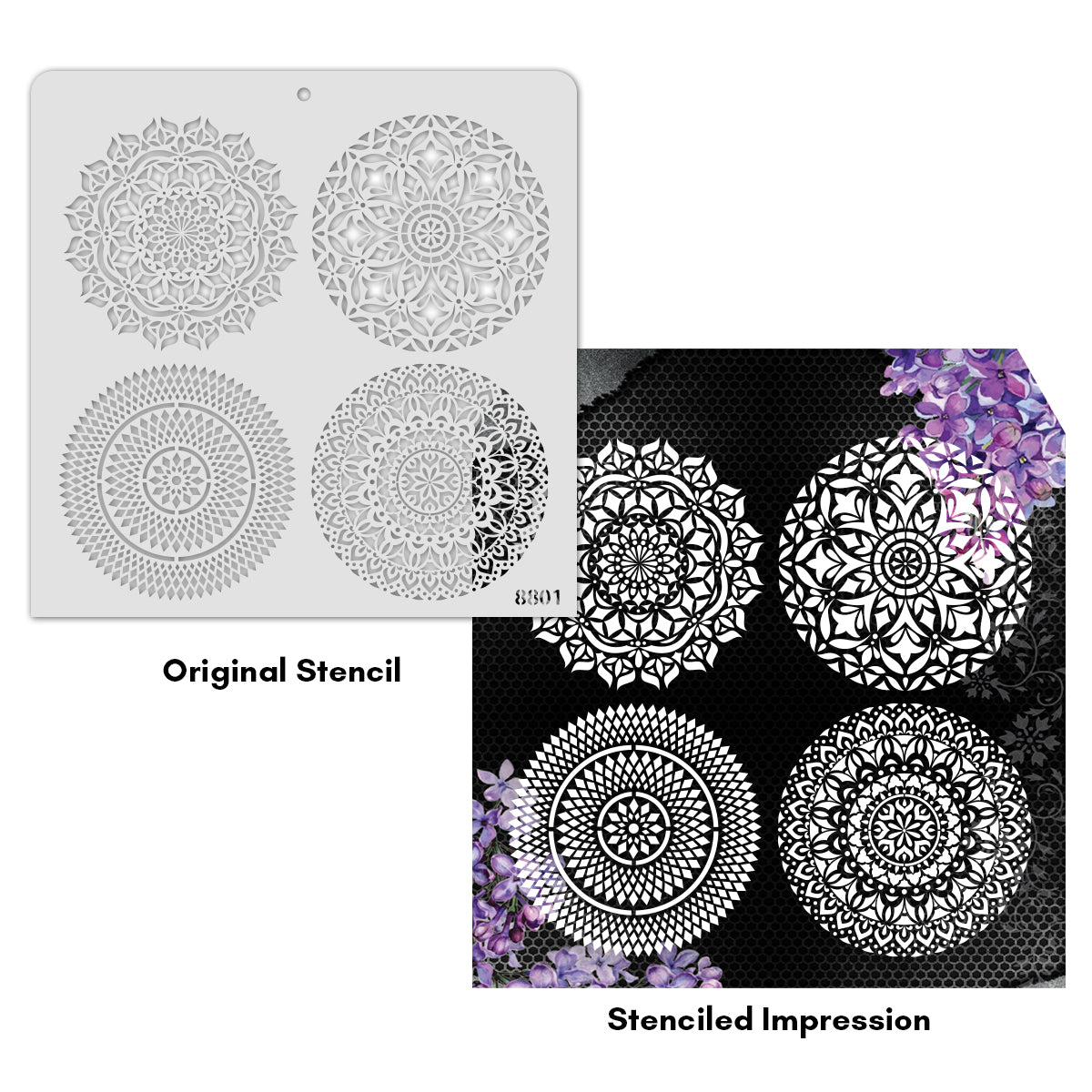4 IN 1 MANDALA STENCIL - 8801