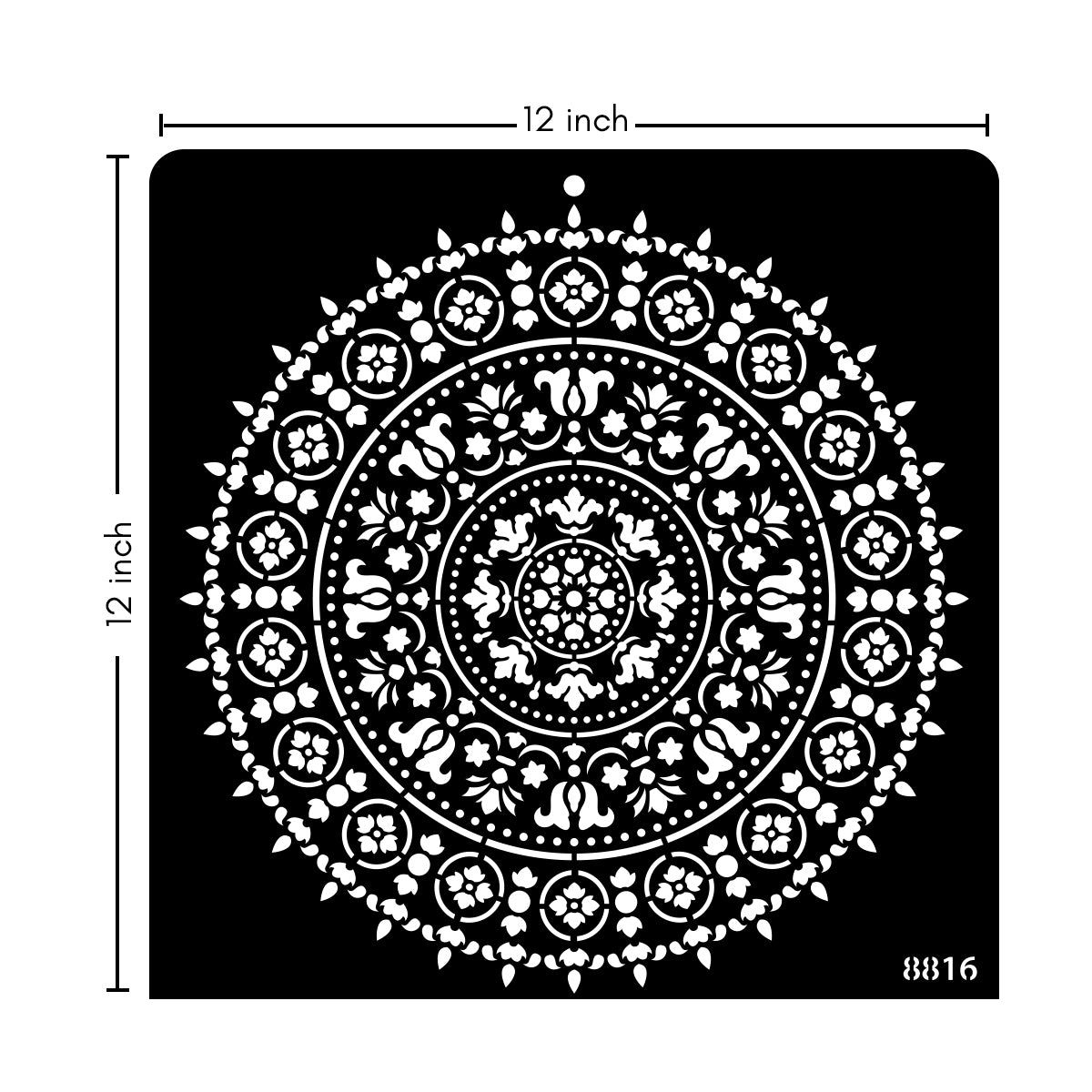 12X12 STENCIL- 8816