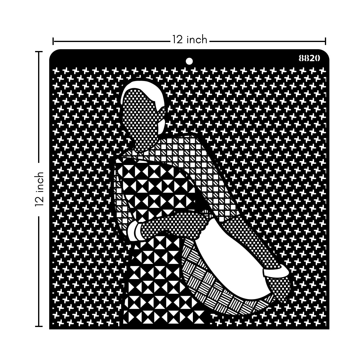 12X12 STENCIL 8820