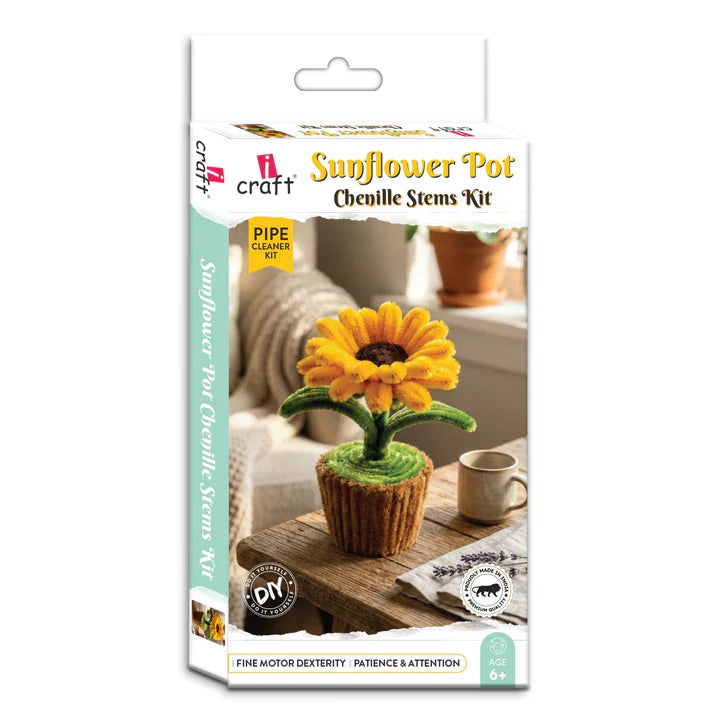 Sunflower Pot Chenille Stems Kit