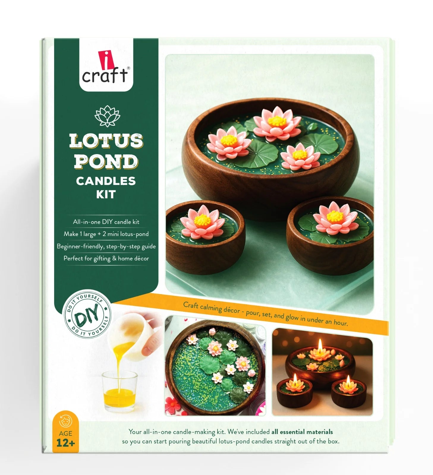 Lotus pond - candle diy kit