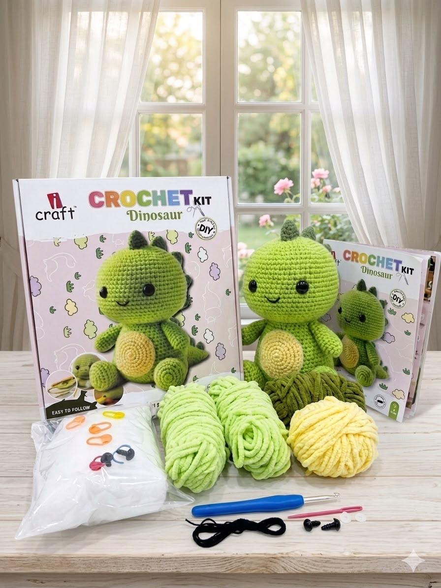 ICRAFT- DINO CROCHET KIT