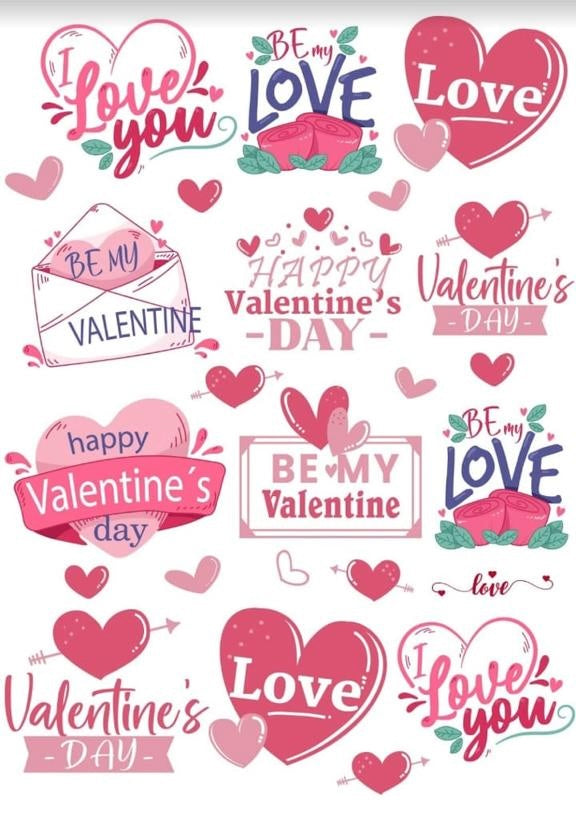 A4 Transfer Sheet Valentine .20