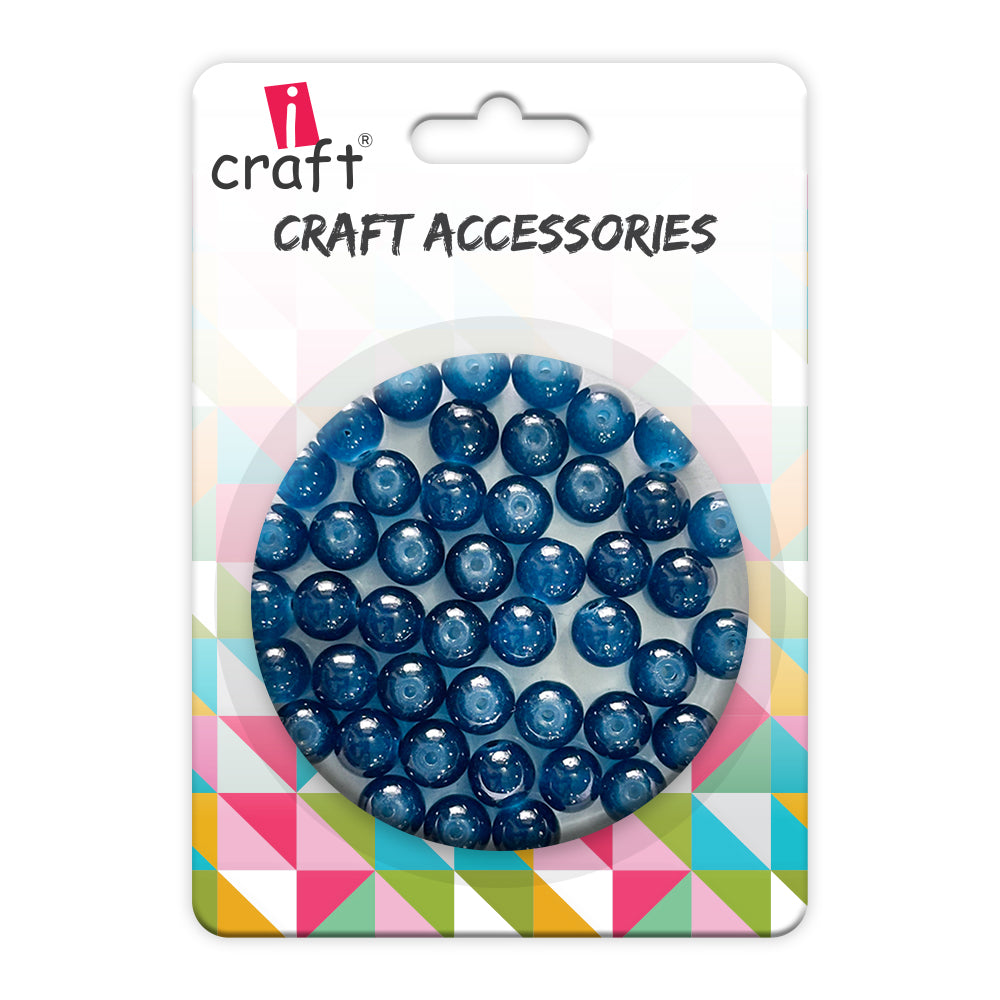 Glass beads - dark blue