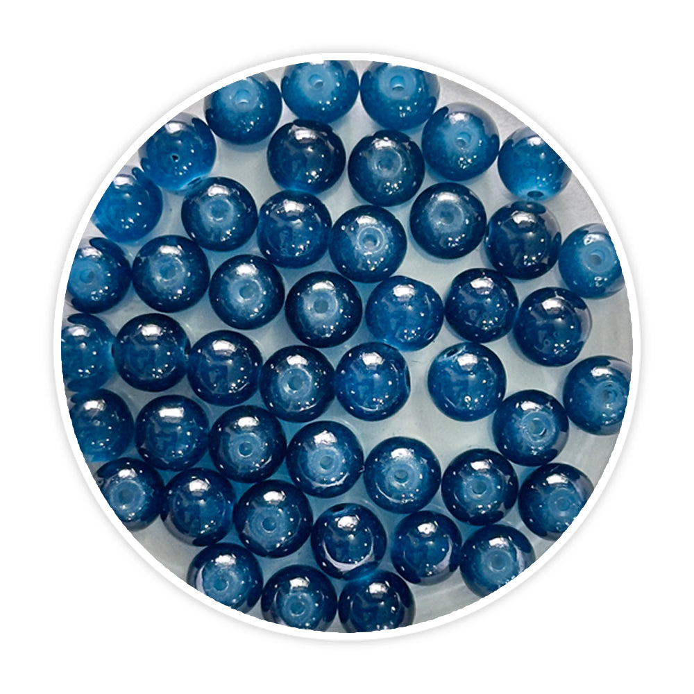 Glass beads - dark blue