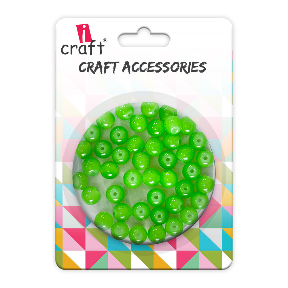 Glass beads- light green