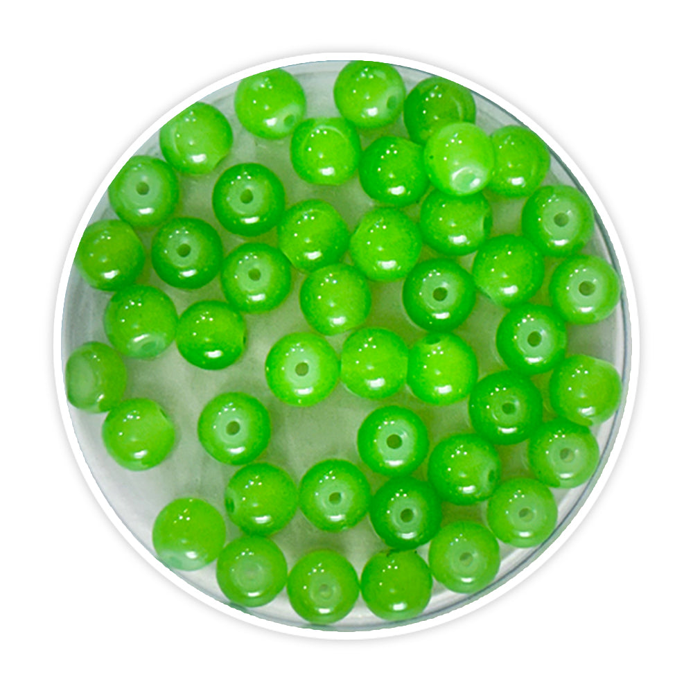 Glass beads- light green