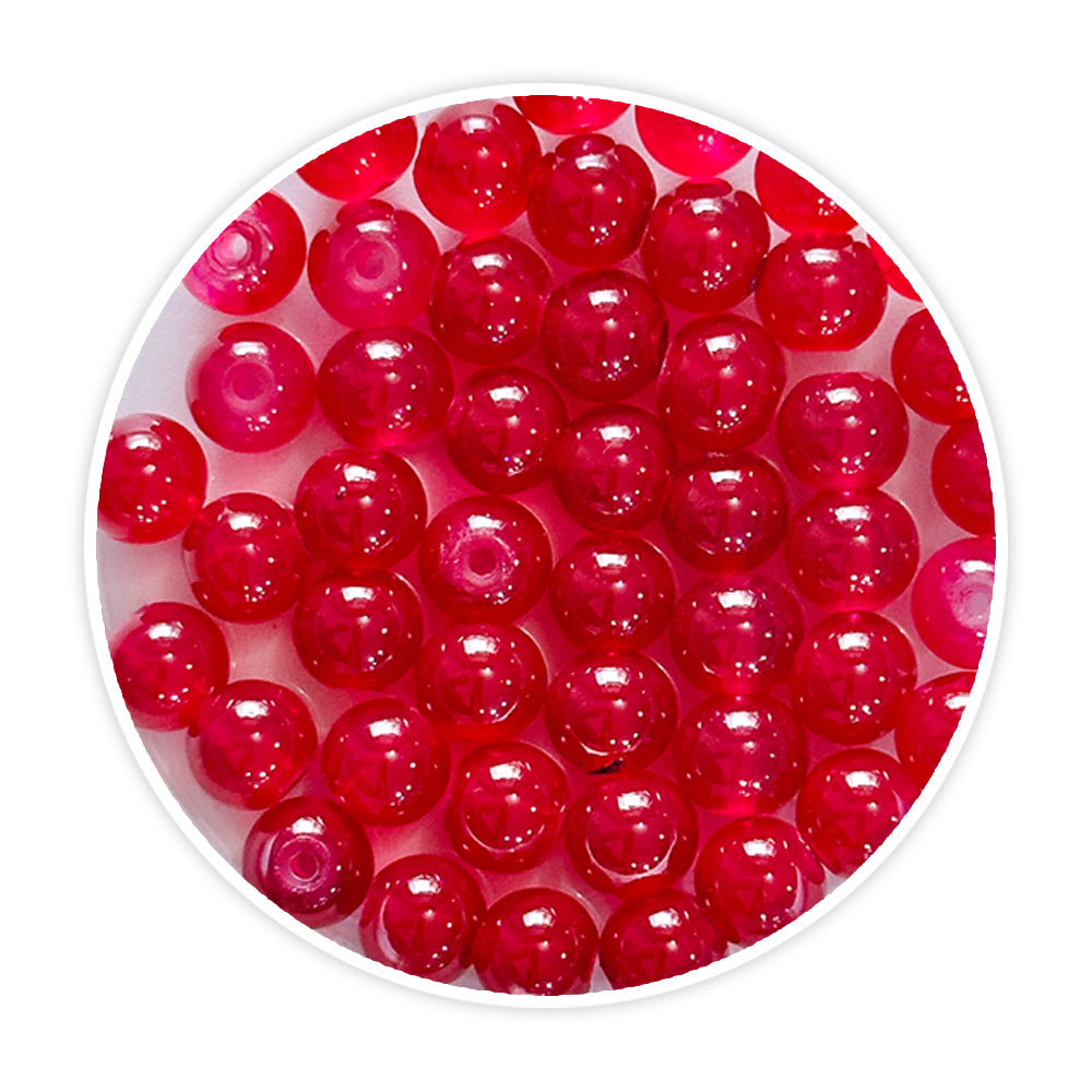 Glass beads- Maroon