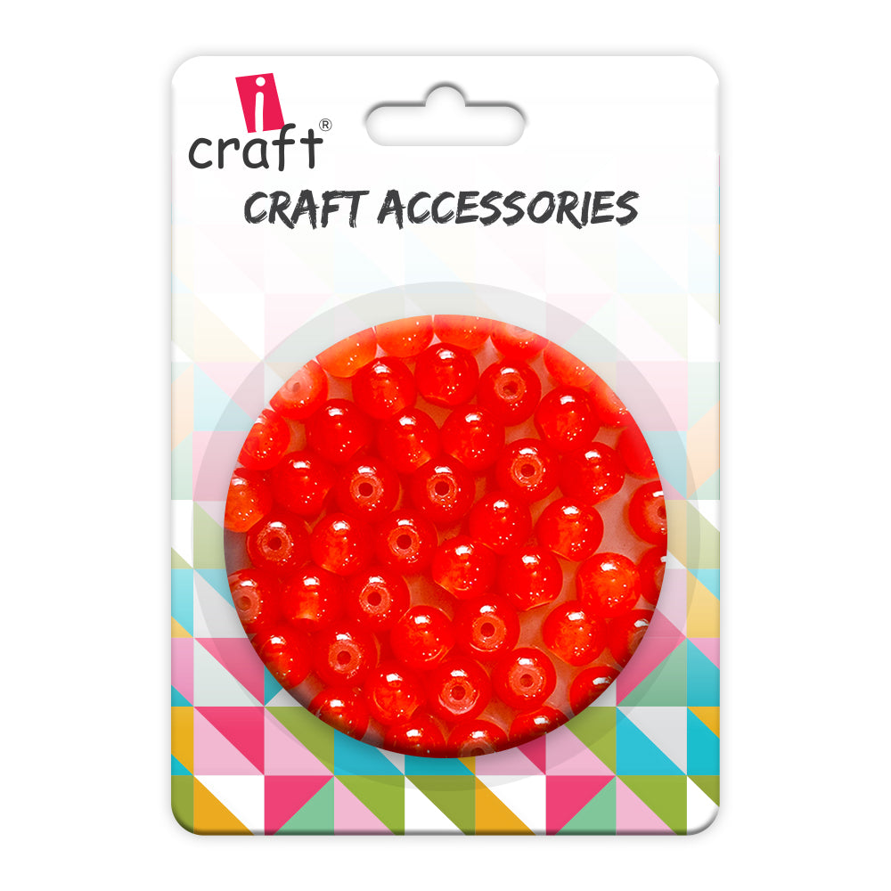 Glass beads- orange