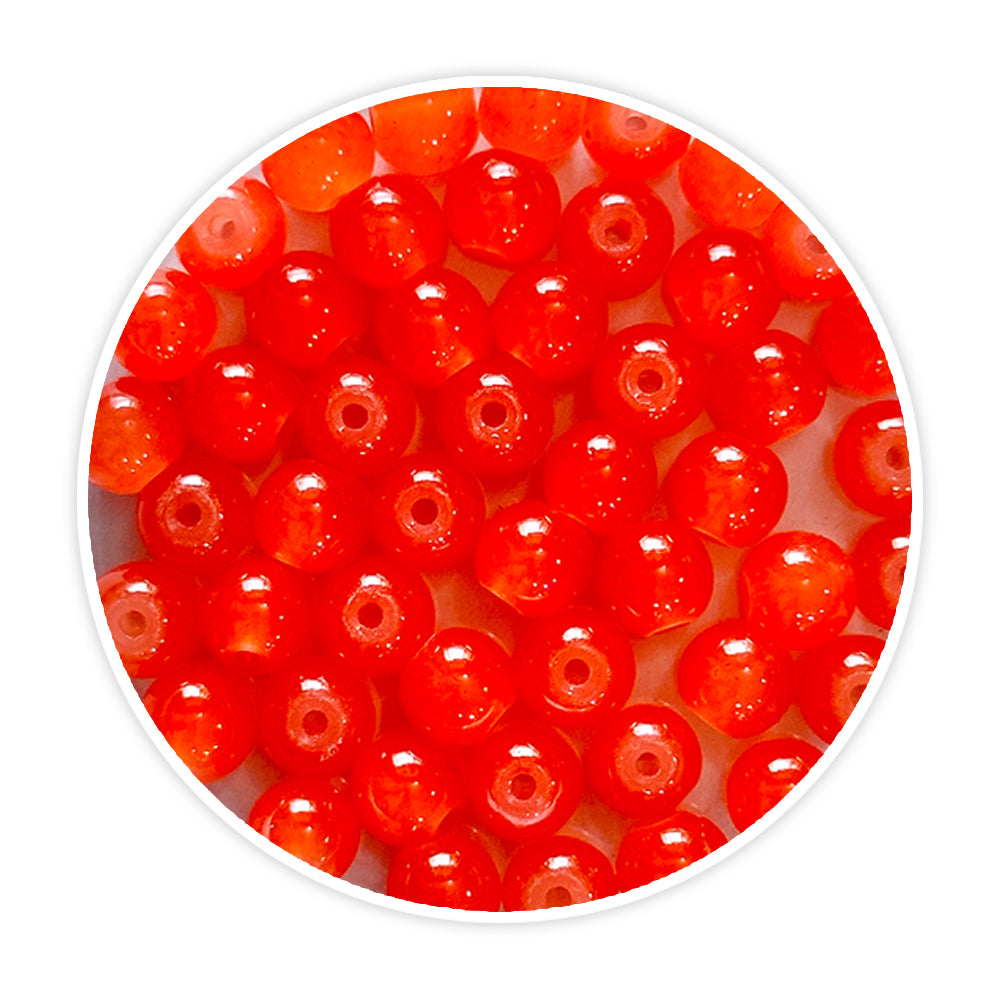 Glass beads- orange