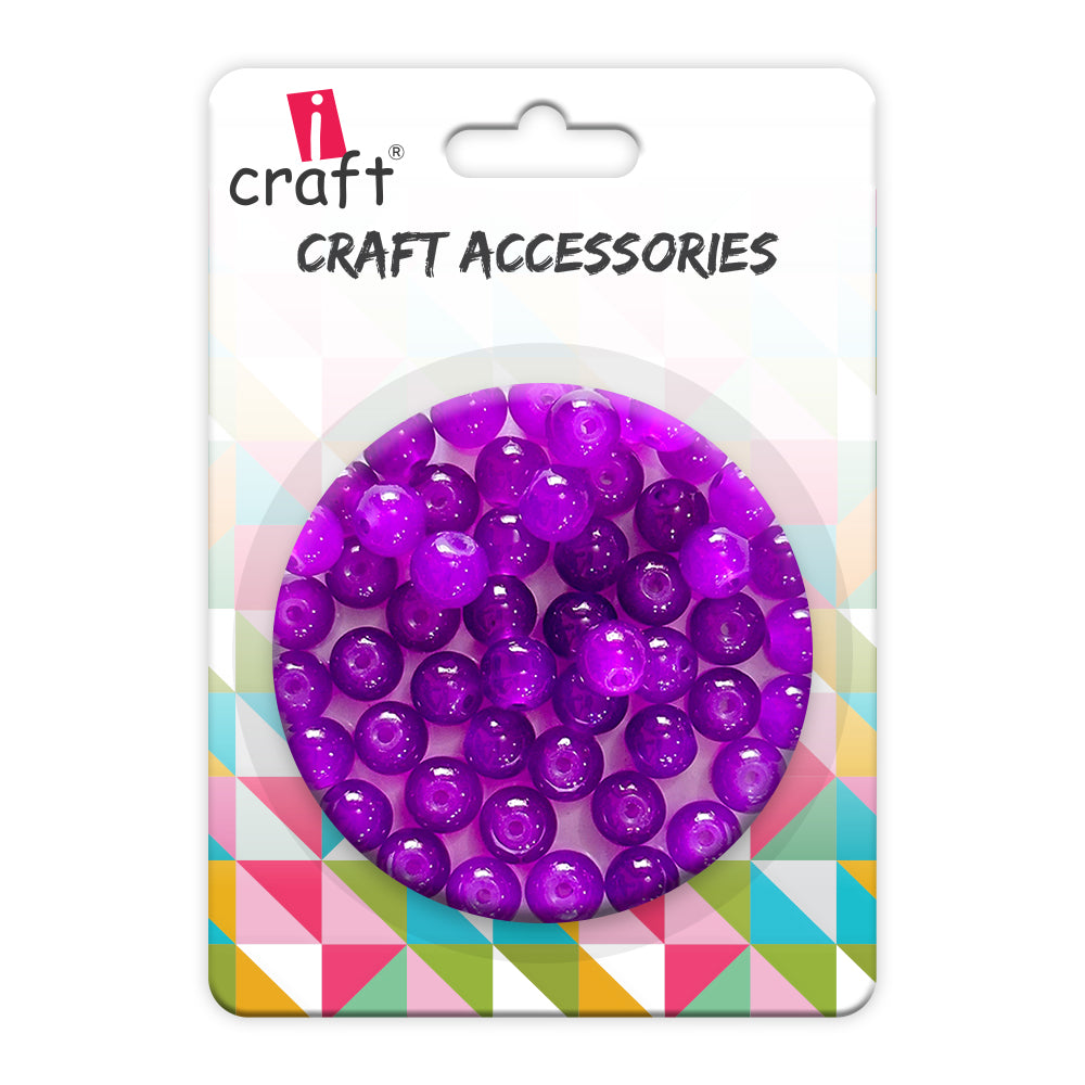 Glass beads- purple