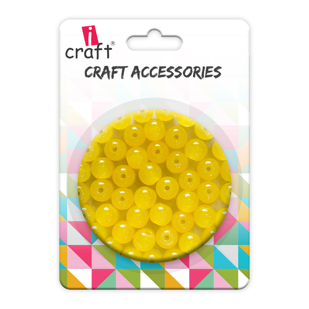 Glass beads - yellow