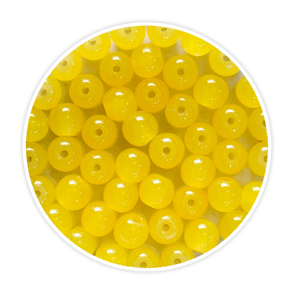 Glass beads - yellow