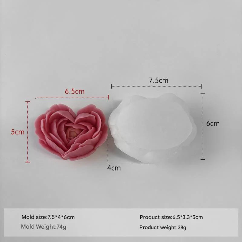 Rose heart mould